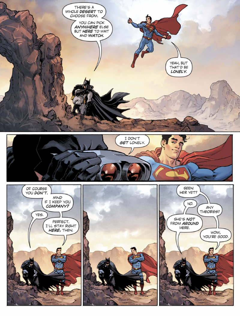 Illustration for article titled The First Time Batman and Superman Met Wonder Woman Was Downright Adorable